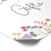 Wildflowerkaarten en cadeaus baby shower poster (Hoek)