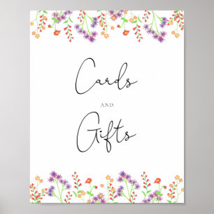 Wildflowerkaarten en cadeaus baby shower poster