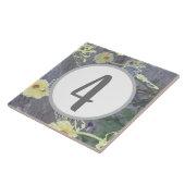 WildflowerMenagerie House Single Digit Number Tegeltje (Zijkant)