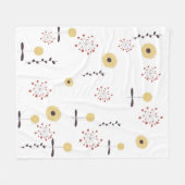 Wildflowerpatroon Knusse Worpdeken Fleece Deken (Voorkant (Horizontaal))