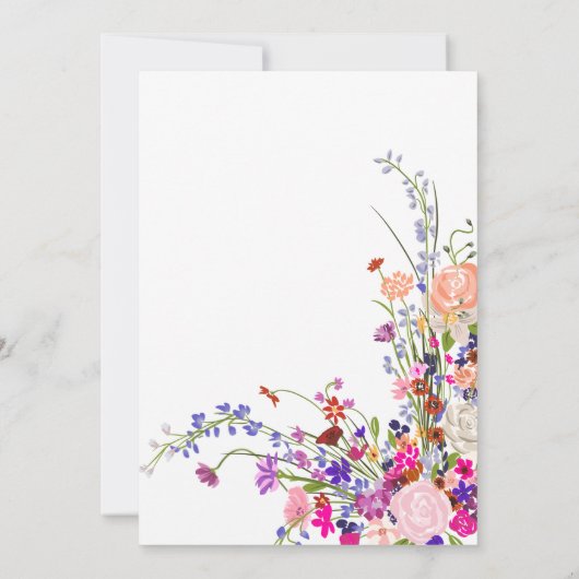 Wildflowers 1e verjaardag tijd capsule Letter Kaart (Achterkant)