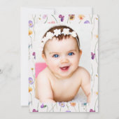 Wildflowers 1e verjaardag Wild One Kaart (Achterkant)