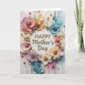 Wildflowers 3D Mother´s Day Kaart (Voorkant)