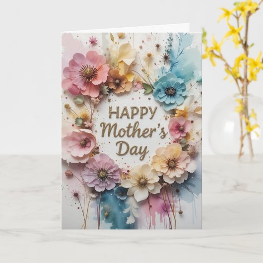 Wildflowers 3D Mother´s Day Kaart (Gele Bloem)