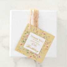 Wildflowers 40e Gele Verjaardag Bedankt