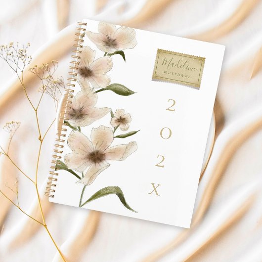 Wildflowers Aangepaste naam Bloemenstempel Planner