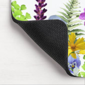 Wildflowers Aangepaste naam en Monogram Muismat (Hoek)