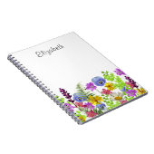 Wildflowers Aangepaste naam Notitieboek (Rechterzijde)
