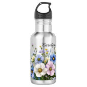 Wildflowers & Add your name  Waterfles (Voorkant)