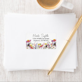 Wildflowers Adreslabel Etiket