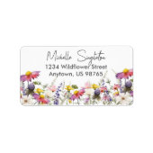 Wildflowers Adreslabel Etiket (Voorkant)