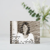 Wildflowers Afstudeerder fotokaart Uitnodiging Briefkaart (Staand voorkant)