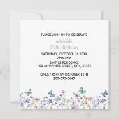 Wildflowers and Butterflies Birthday  Kaart (Voorkant)