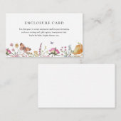Wildflowers and Butterflies Bridal Enclosure Kaart (Voorkant / Achterkant)