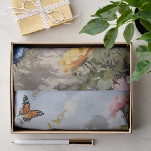 Wildflowers and Butterflies Decoupage Tissue Paper Tissuepapier (Geschenk)