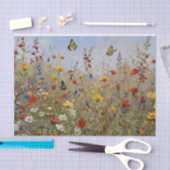 Wildflowers and Butterflies Decoupage Tissue Paper Tissuepapier (Craft)