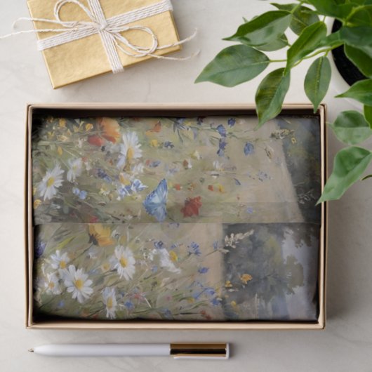 Wildflowers and Butterflies Decoupage Tissue Paper Tissuepapier (Geschenk)