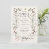 Wildflowers and Butterflies Floral Vrijgezellenfee Kaart (Staand voorkant)