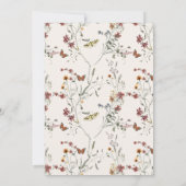 Wildflowers and Butterflies Floral Vrijgezellenfee Kaart (Achterkant)