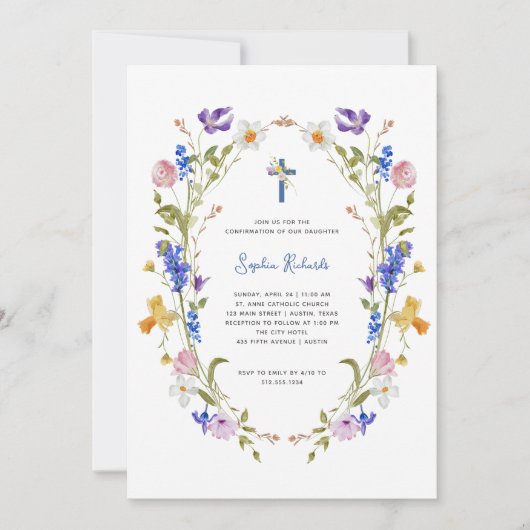 Wildflowers and Butterflies Fotobevestiging Kaart (Voorkant)