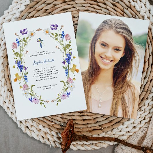 Wildflowers and Butterflies Fotobevestiging Kaart