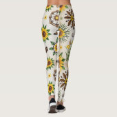 Wildflowers And Natural Seamless Pattern Leggings (Achterkant)