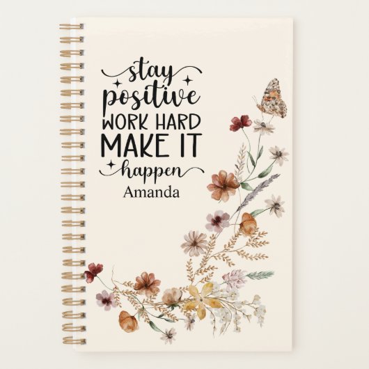 Wildflowers And Positive Quote Planner (Voorkant)