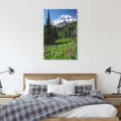Wildflowers at Mount Rainier Canvas Afdruk (Insitu (Slaapkamer))