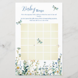 Wildflowers baby in bloei baby shower Bingo spel