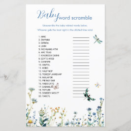 Wildflowers baby in bloei baby woord scramble spel