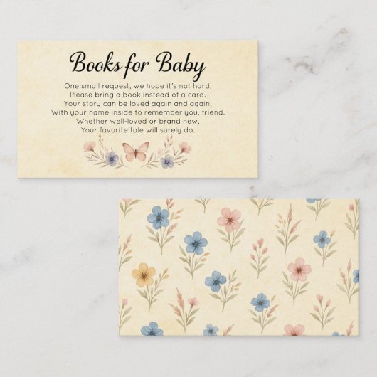 Wildflowers Baby in Bloom Baby Informatiekaartje (Voorkant / Achterkant)