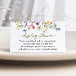 Wildflowers Baby in Bloom Display Shower Informatiekaartje