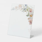 Wildflowers Baby in Bloom Elegant Modern Reclamebord Met Voetstuk (Voorkant)