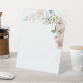 Wildflowers Baby in Bloom Elegant Modern Reclamebord Met Voetstuk (Insitu)