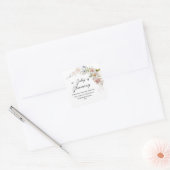 Wildflowers Baby in Bloom Elegant Modern Vierkante Sticker (Envelop)