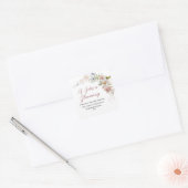 Wildflowers Baby in Bloom Elegant Modern Vierkante Sticker (Envelop)