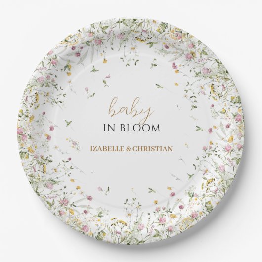 Wildflowers Baby in Bloom Paper Bord (Voorkant)