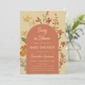 Wildflowers Baby in Bloom Shower Bloemenboog Kaart (Staand voorkant)