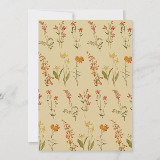 Wildflowers Baby in Bloom Shower Bloemenboog Kaart (Achterkant)