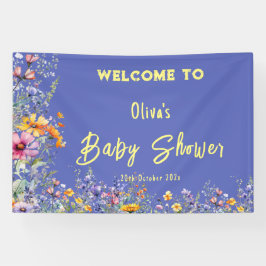 Wildflowers Baby shower Banner