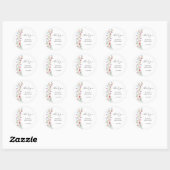 Wildflowers Baby shower Dank je wel Ronde Sticker (Vel)