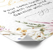 Wildflowers Baby shower Mom-osa Bar Poster (Hoek)