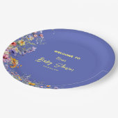 Wildflowers Baby shower Papier Bord (Gekanteld)