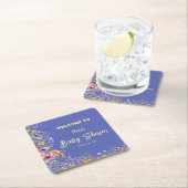 Wildflowers Baby shower Papier Onderzetter (Insitu)