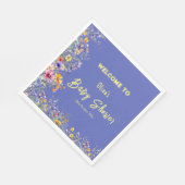 Wildflowers Baby shower Papier servet (Hoek)