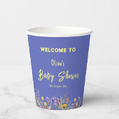 Wildflowers Baby shower Papieren beker (Voorkant)