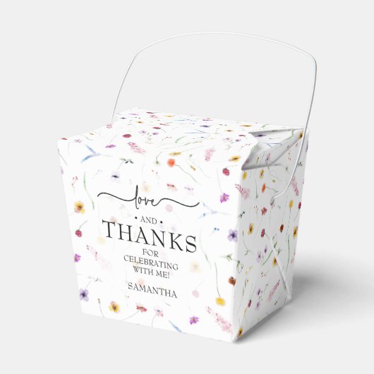 Wildflowers Baby shower Small Bedankdoosjes (Voorkant Zijde)