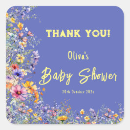 Wildflowers Baby shower Sticker