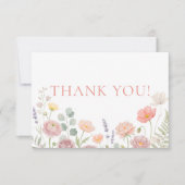 Wildflowers Baby Shower Thank You Card Kaart (Voorkant)