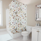 Wildflowers Badkamerinrichting, Monarch Butterfly Douchegordijn (In situ)